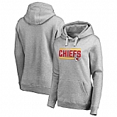 Women's Kansas City Chiefs NFL Pro Line by Fanatics Branded Iconic Collection On Side Stripe Plus Size Pullover Hoodie Ash,baseball caps,new era cap wholesale,wholesale hats